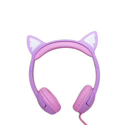 Headphone anak-anak kabel bercahaya LED