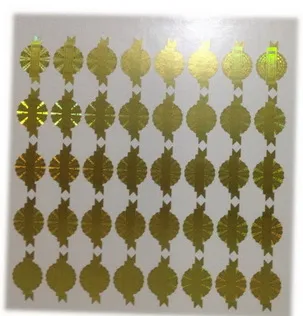 gold/silver foil stamping label