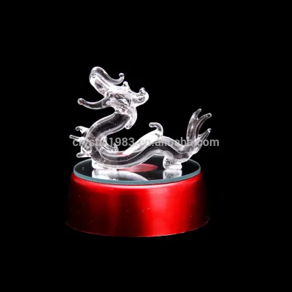 Hot sale chinese zodiac crystal lucky statue chinese dragon wholesale crystal craft gfit furniture