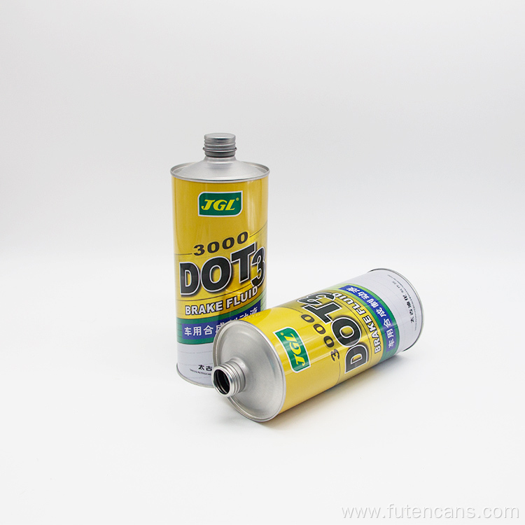 Screw Top Round Brake fluid Cans