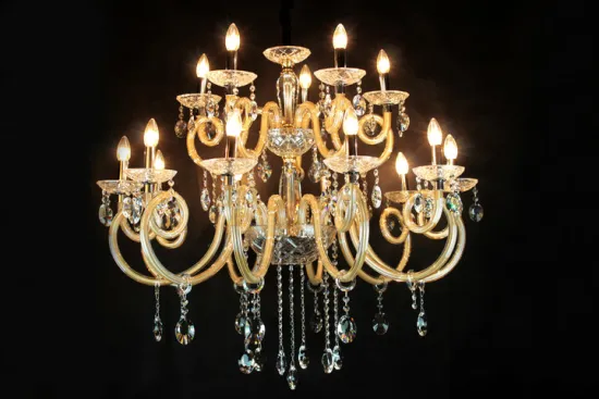 Glass pipe bending chandelier