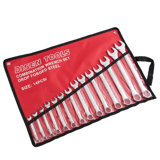 Carbon Steel Metric 6-32mm 14Pcs Combination Wrench Set