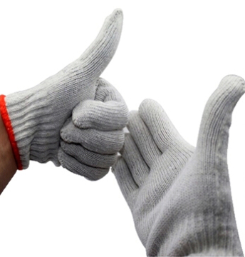 White Cotton Labor Working Gloves