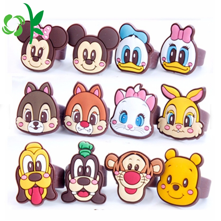 Popular Silicone Ring Cartoon Mickeys Minnies Cute Rings