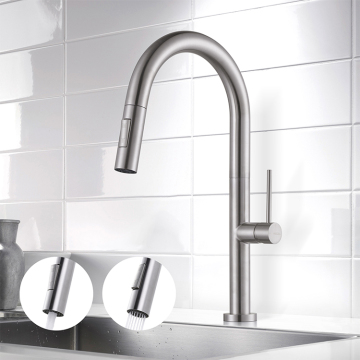 360 Degree Rotation Brush Nickel Kitchen Faucet - Good Price Factory Direct