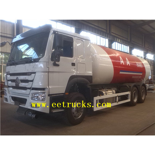 Camiones del tanque de relleno del gas de 24cbm 6x4 LPG