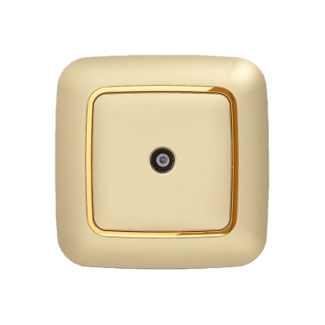 Modern White, Grey, Black, dan Golden 2gang 1way Decorative Light Switches - Penjual Panas