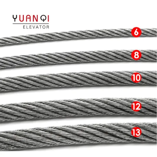 Wuxi General Elevator Special Wire Rope: 6mm to 13mm Traction and Speed Limit Ropes with Hemp Core