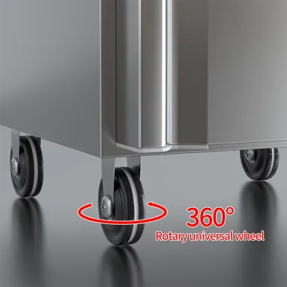Six door dual temperature upright refrigerator