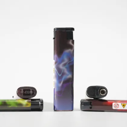 Electric Arc Pattern Windproof Flame Plastic Piezo Lighter