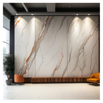 Glossy WPC Faux Stone Marble Sheet for Bathroom and TV Background