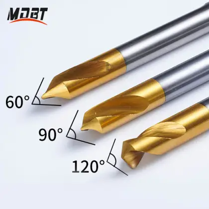 HSS Spot Titanium-Plated Center Drills: 60°, 90°, 120° Chamfering Center Drills