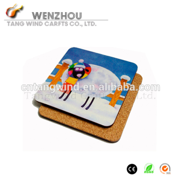 Promotional cup cork back mdf coaster