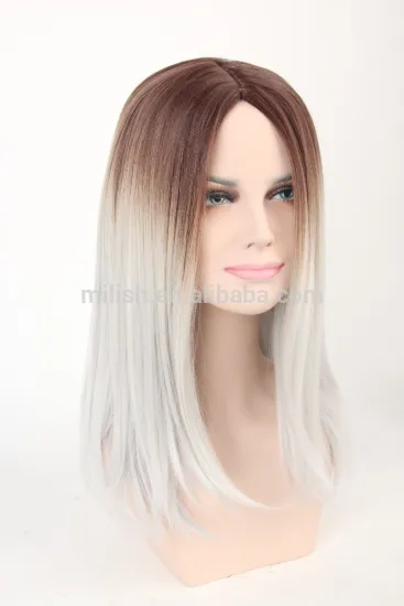MFW-0100 Top New beauty long synthetic fashion source hair wig, gradient color wig