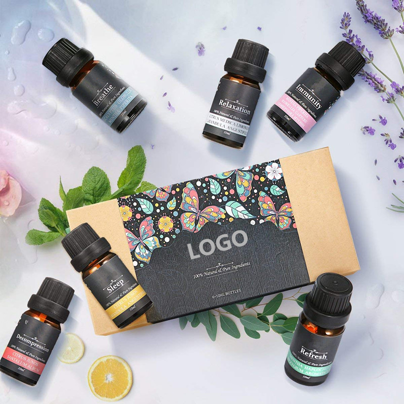 Customized Logo label package Essential Oil Gift set