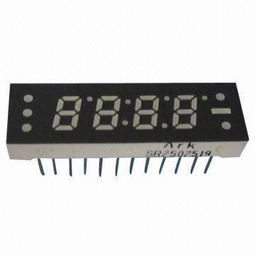 0.25 Inch Red/Yellow/Green 7 Segment LED Numeric Display in 4 Digits