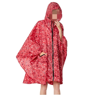 Buauty Unisex Hooded Zip up Rain Poncho
