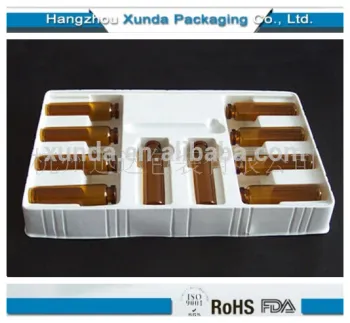 Disposable Blister Non-toxic No-harm Eco-friendly PVC Plastic Blister White Medical Packing Tray