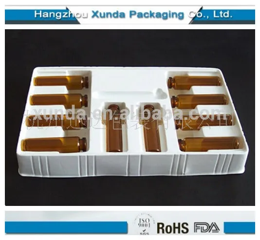 Disposable Blister Non-toxic No-harm Eco-friendly PVC Plastic Blister White Medical Packing Tray