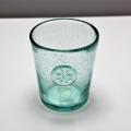 Fashionable Bubble Design Recycled Glass Cup With Badge