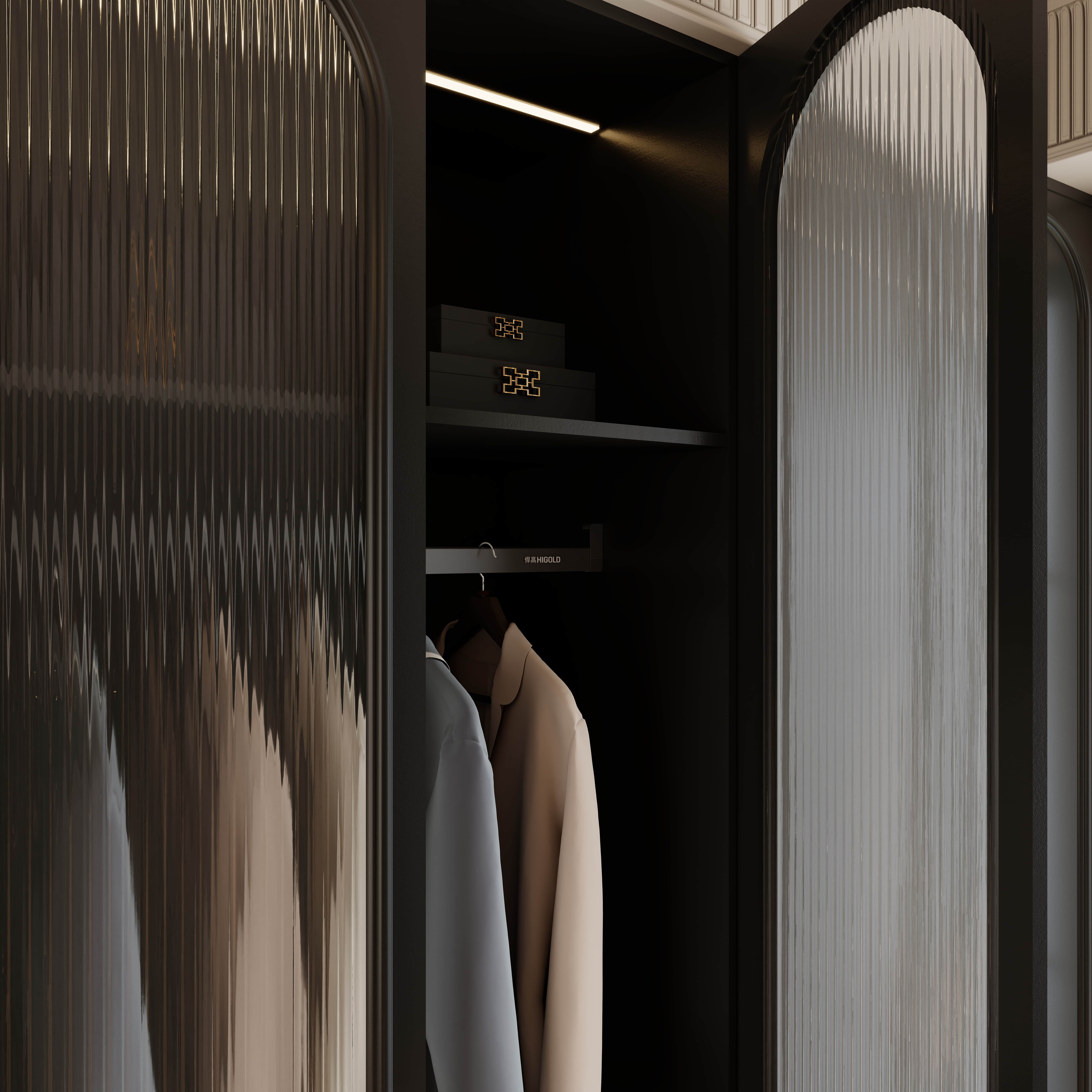 Barahton wardrobe surface finish options