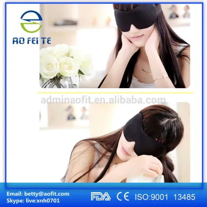 Airline sleeping satin eye mask with ear plug ST7078