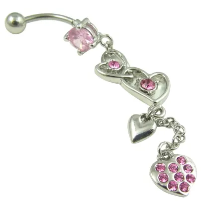 Blue Diamond Navel Ring Anchor Shaped Navel Jewelry