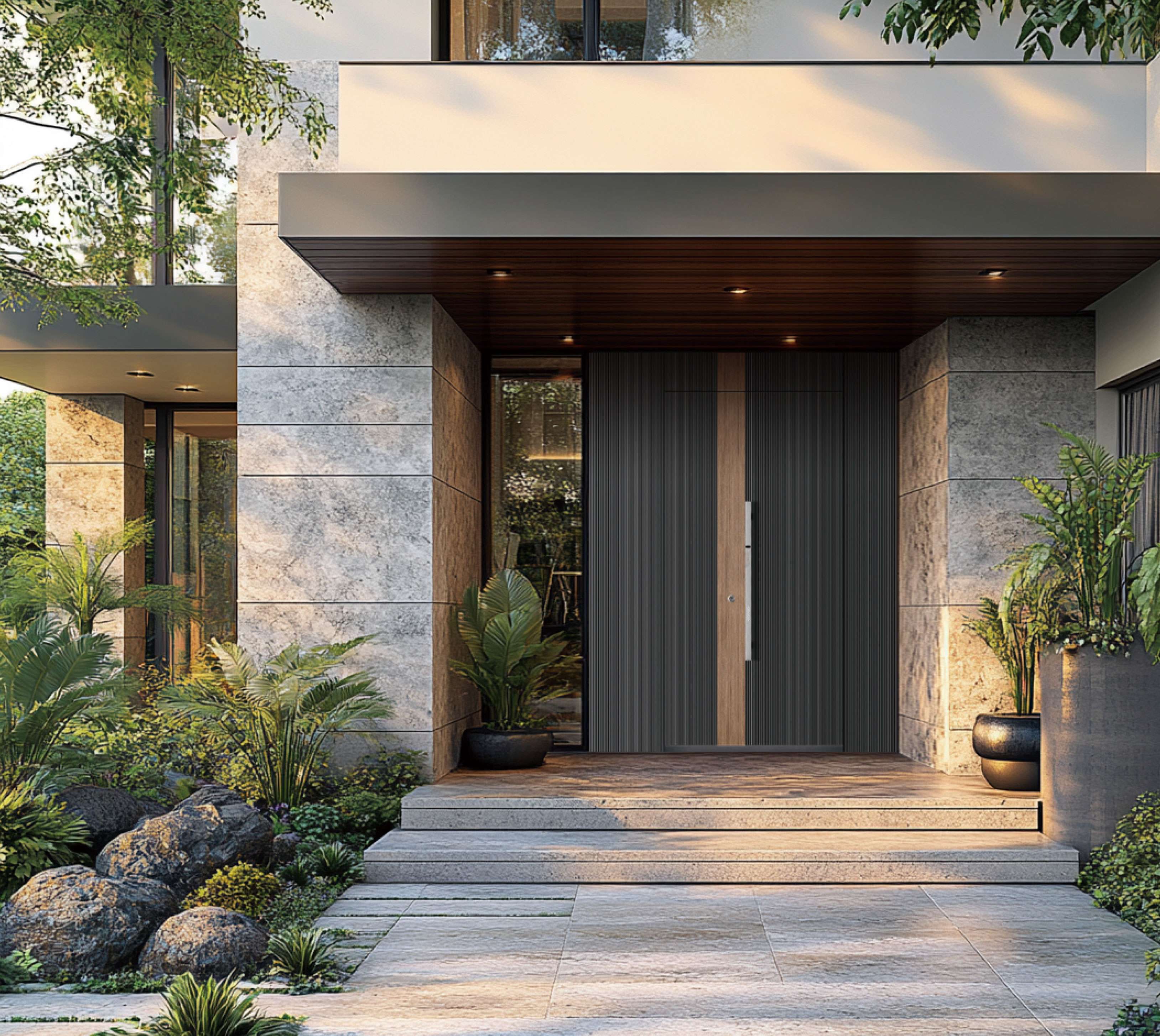 Porta de entrada metálica