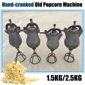 1PC 2.5KG Hand-cranked old Popcorn machine Popcorn maker Puffed rice machine Sealing the lid with a rubber pad