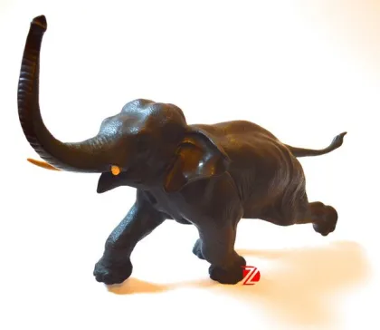 high quality bronze finished elephant head group statues