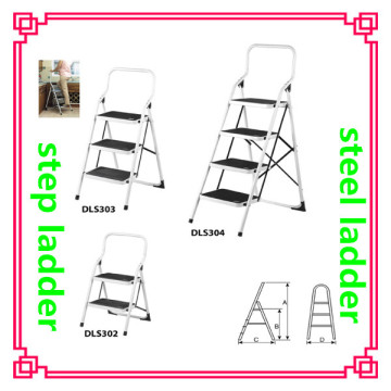 steel step ladder, 5 steps supermarket ladder, portable metal stairs