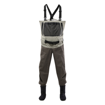 100% Waterproof High Chest Wader with 3-layer Breathable Fabric for Fly Fishing