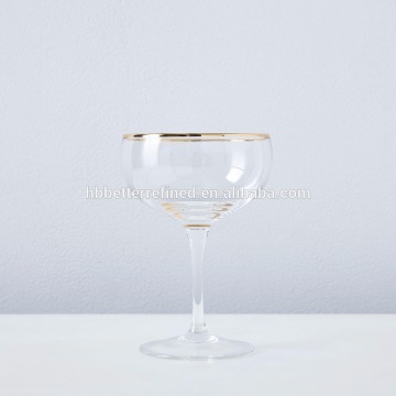 Coupes Champagne Berbingkai Emas Metalik