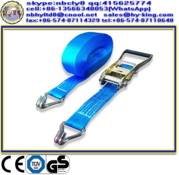 2" 50mm 5T blue ratchet tie down , cargo ratchet strap , ratchet tie down straps