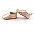 Fashion Gold Leather Baby Boat Casual Shoes