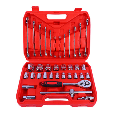 Lengkapkan Kit Alat Pembaikan Auto 37 Piece: Spanners, Sockets, Wrenches, Screwdrivers, dan Bit untuk Kereta, Motosikal, dan Basikal