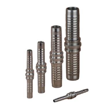 90012 Straight Hydraulic Double Hose Connector Fitting Supplier in Carbon Steel