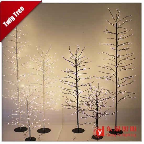 Most grateful christmas day decoration warm white light led twig tree