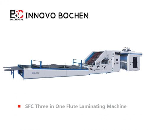Mesin baru tiga dalam satu mesin laminasi kardus bergelombang yang sepenuhnya otomatis