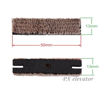 Elevator Door Slider Parts: Plastic and Iron Felt Cloth Guide Shoes (50*13*13)