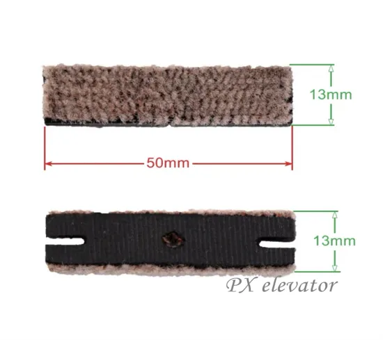 Elevator Door Slider Parts: Plastic and Iron Felt Cloth Guide Shoes (50*13*13)