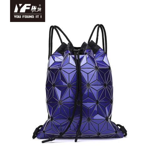 Luminous Backpack Geometric sequin for teenage girls backpack drawstring bag Supplier