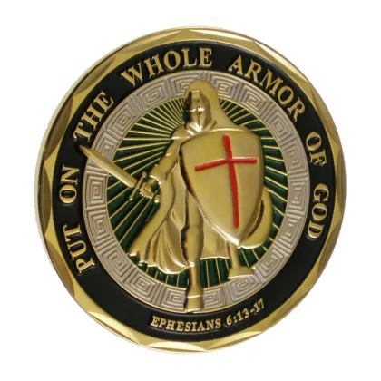Armor of God Shield St. Michael Challenge Coin