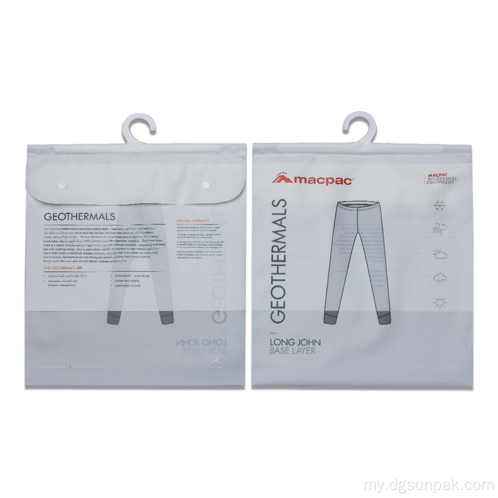 ရှင်းလင်းသော 0 င်းဒိုးချိတ်နှင့်အတူ laminated zipper ထုပ်ပိုးအိတ်