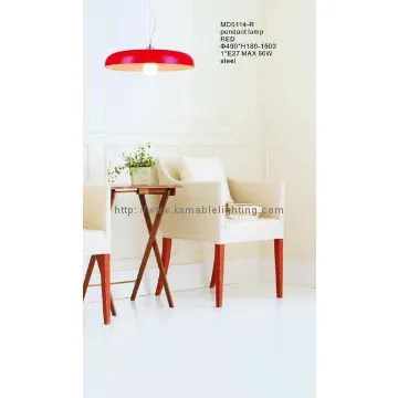 Modern steel flat hood pendant light for restaurant