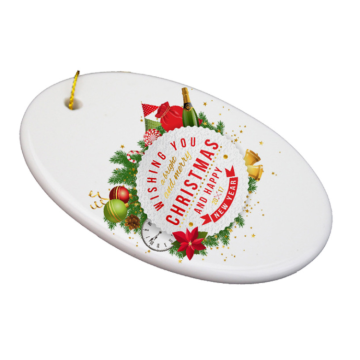 Jubin Foto Peringatan Seramik - Reka Bentuk Custom Sublimation Blanks 4 Inch Oval
