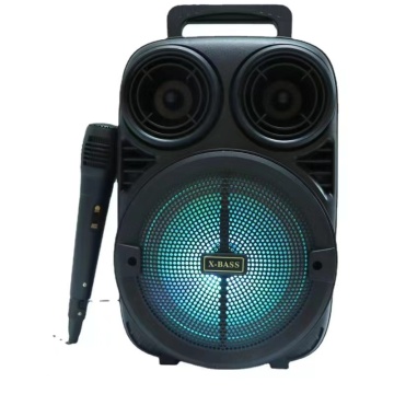 Boombox แสงสีสันสดใส: 6.5 นิ้วซับวูฟเฟอร์คาราโอเกะปาร์ตี้บลูทู ธ ปาร์ตี้กลางแจ้งพร้อมไมโครโฟน