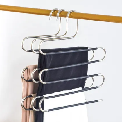 S-Shaped 5-Layer Hangers - Closet Magic Space Saver S Hangers