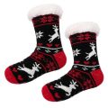 Mens Knitted Fuzzy Sherpa Plush Slipper Socks