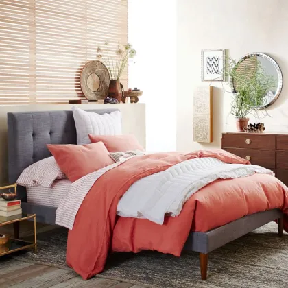 Nordic Simple Wooden Soft Comfortable Bed